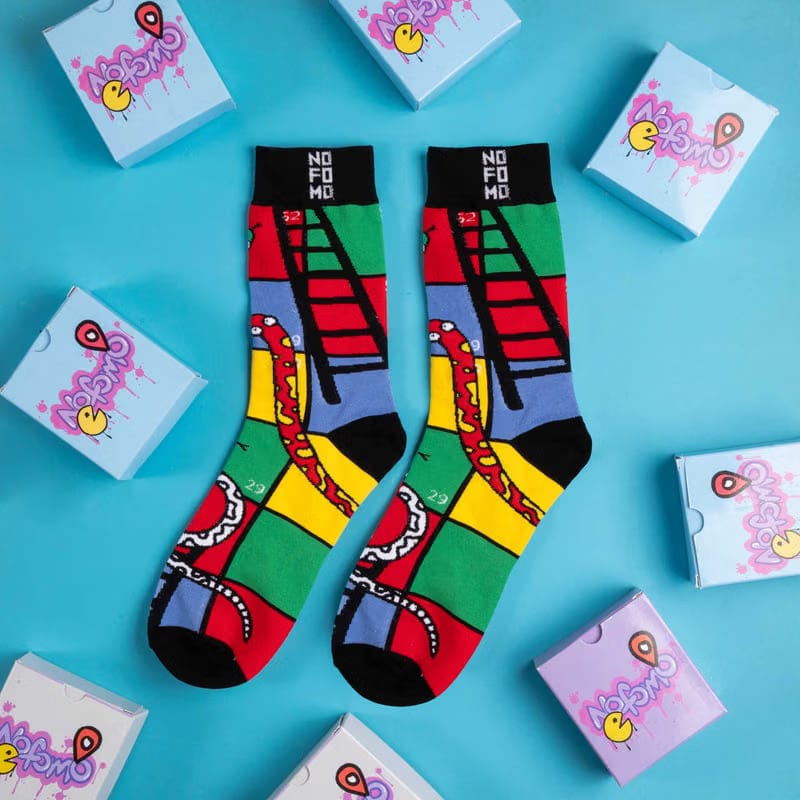 Snakes & Ladders - Crew Length Socks