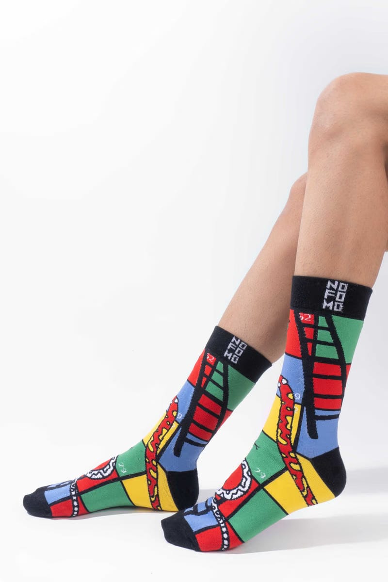 Snakes & Ladders - Crew Length Socks