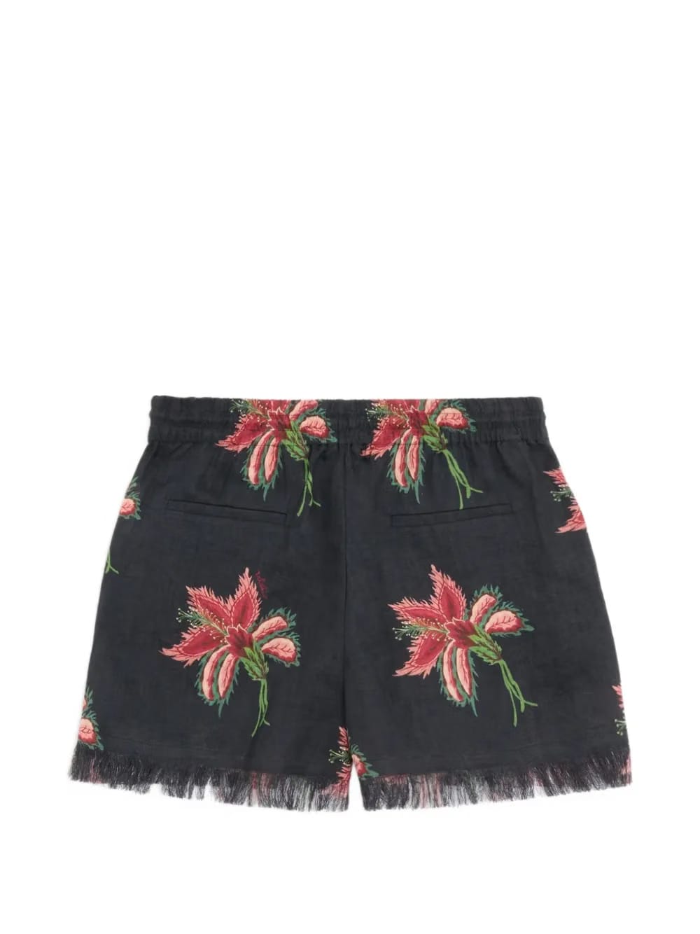 floral-pattern tassel-detail shorts