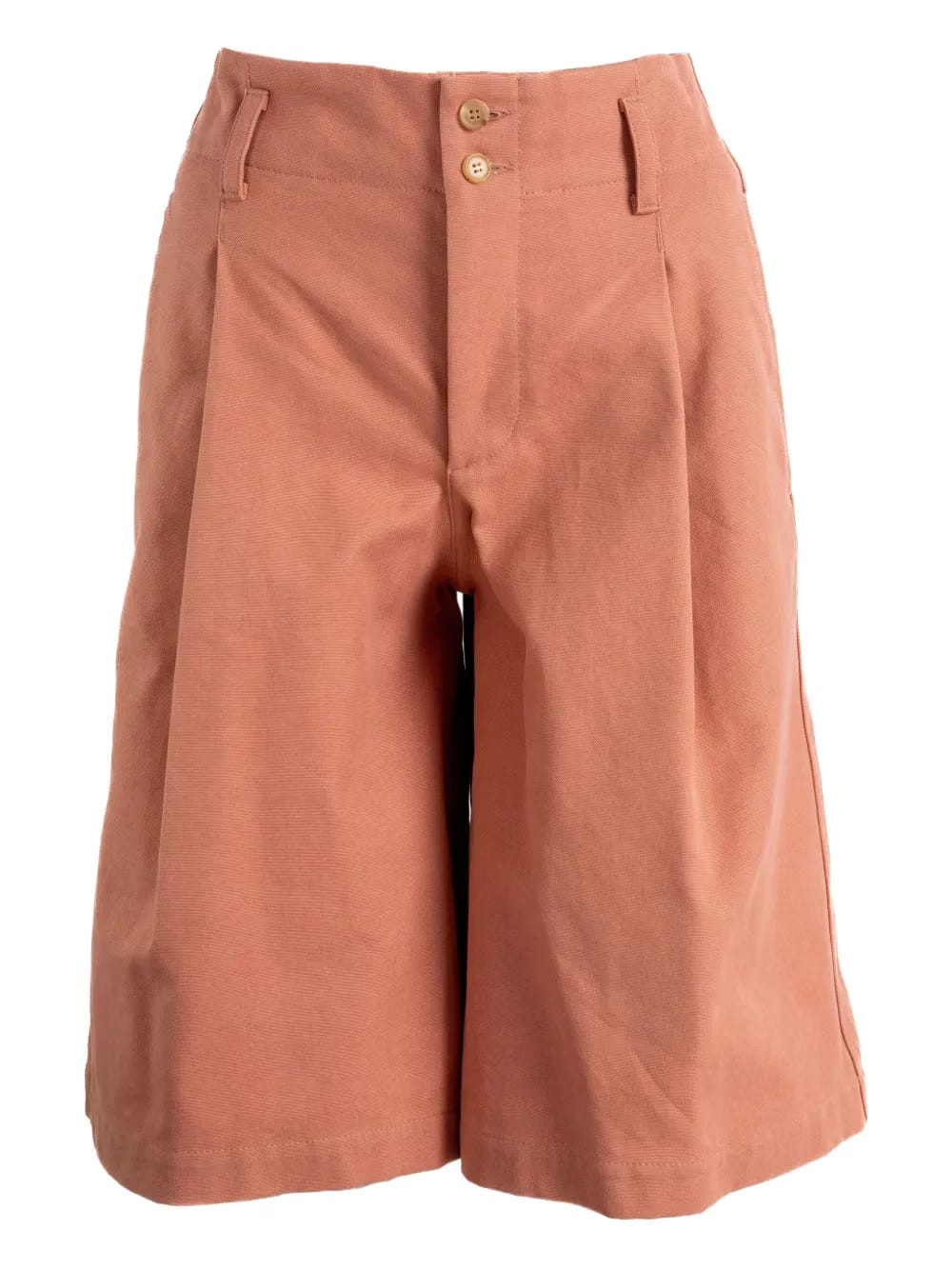 pleated-details shorts