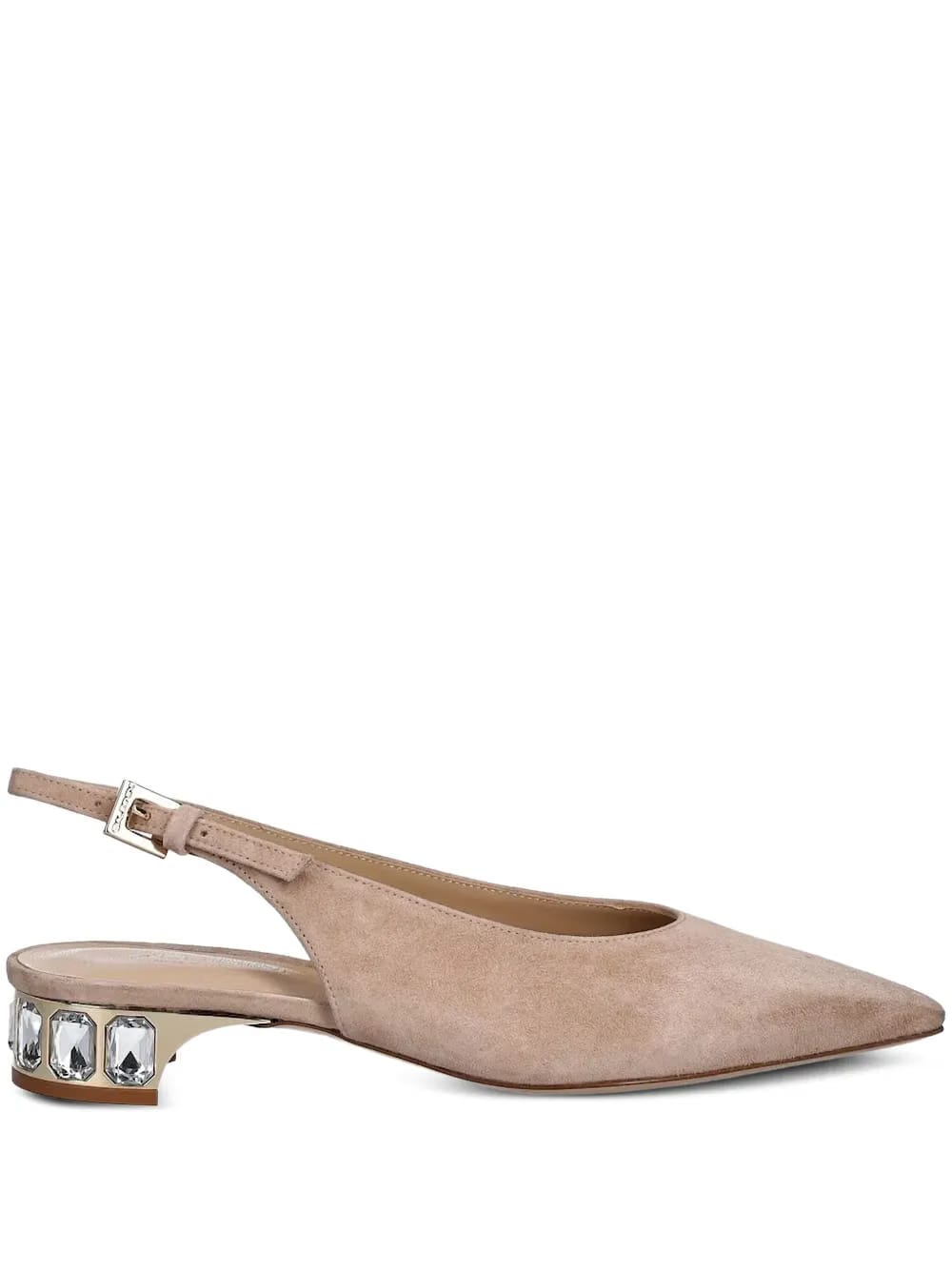 embellished slingback flat pumps