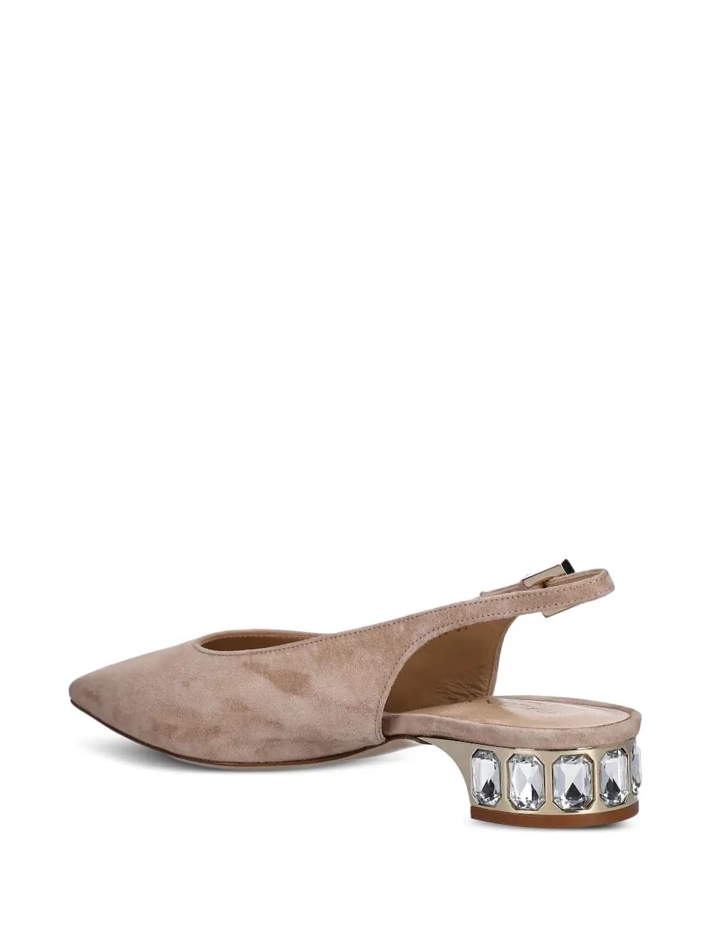 embellished slingback flat pumps