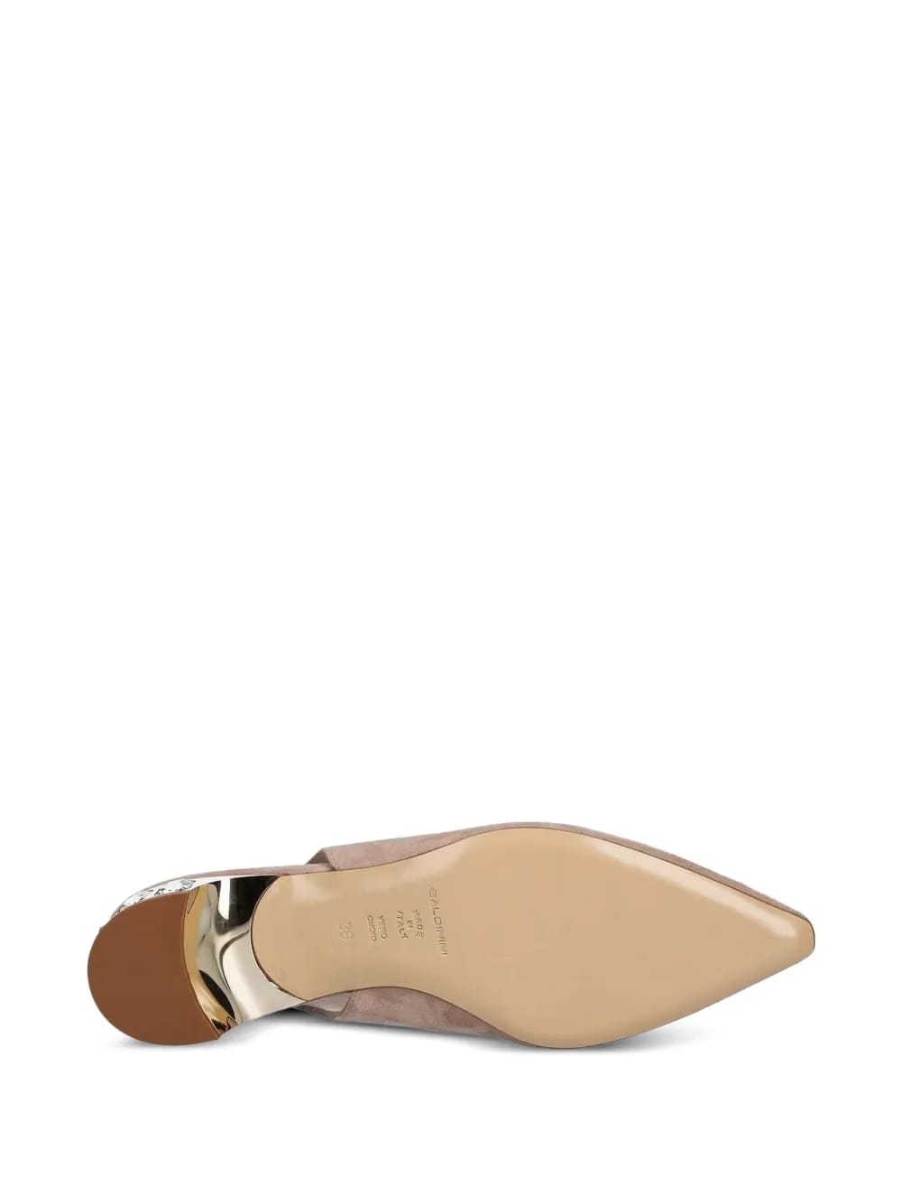 embellished slingback flat pumps