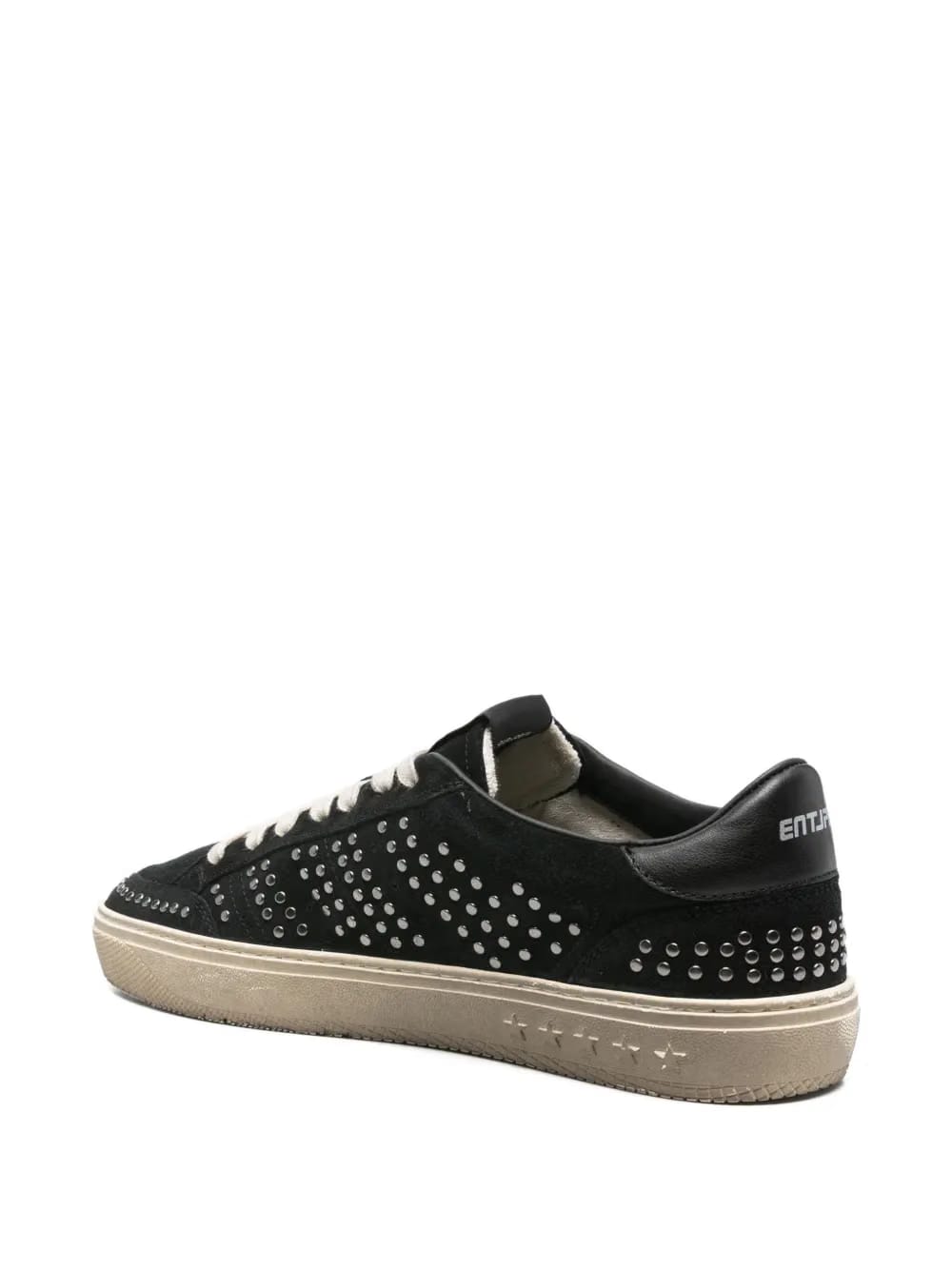 studded suede low-top sneakers
