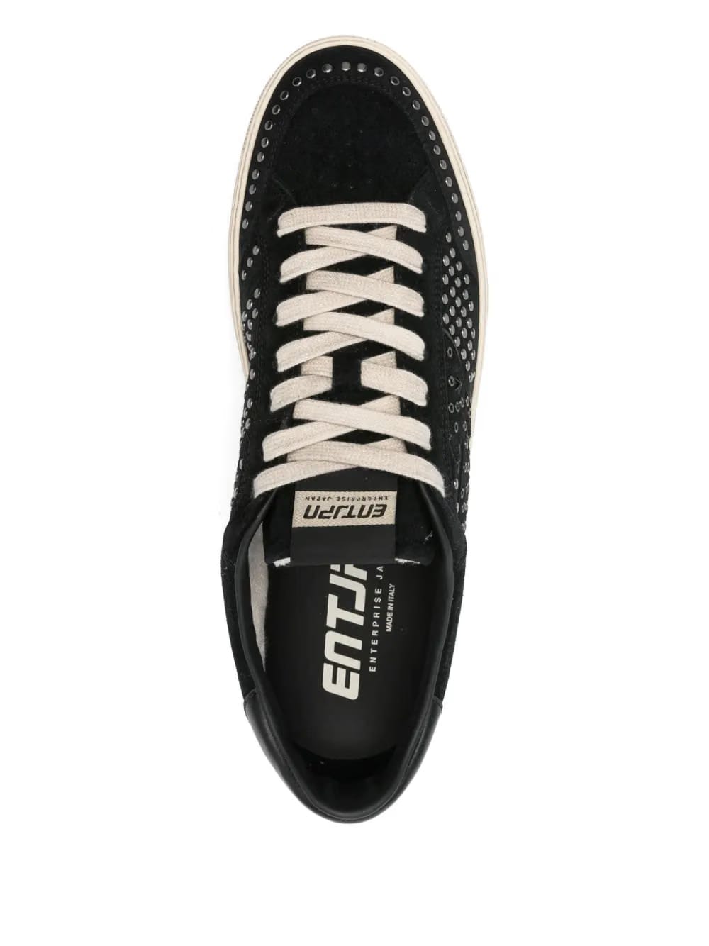 studded suede low-top sneakers