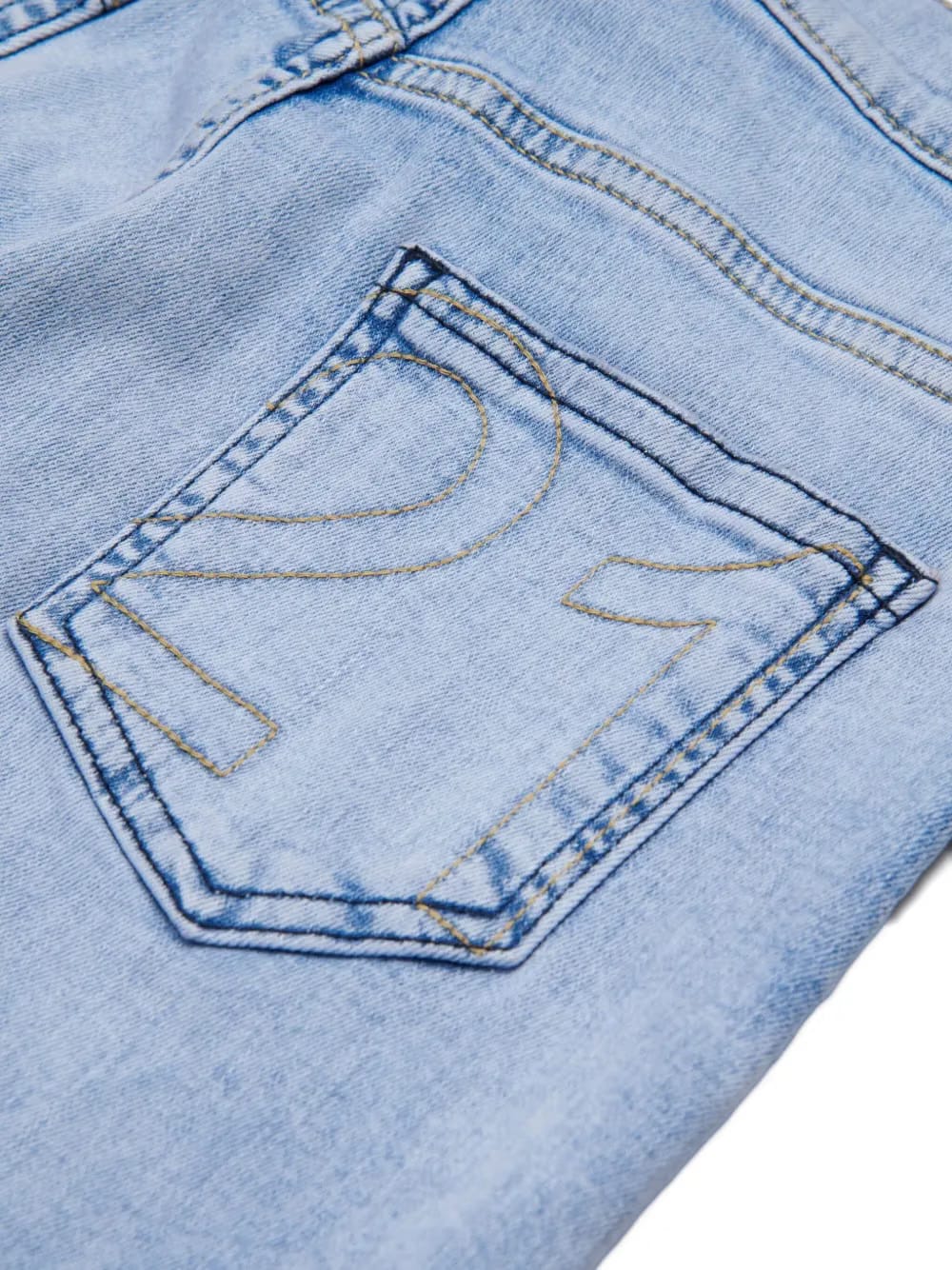 logo-embroidered five-pockets jeans