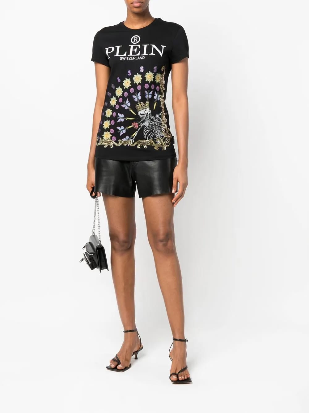 skeleton-print round neck T-Shirt