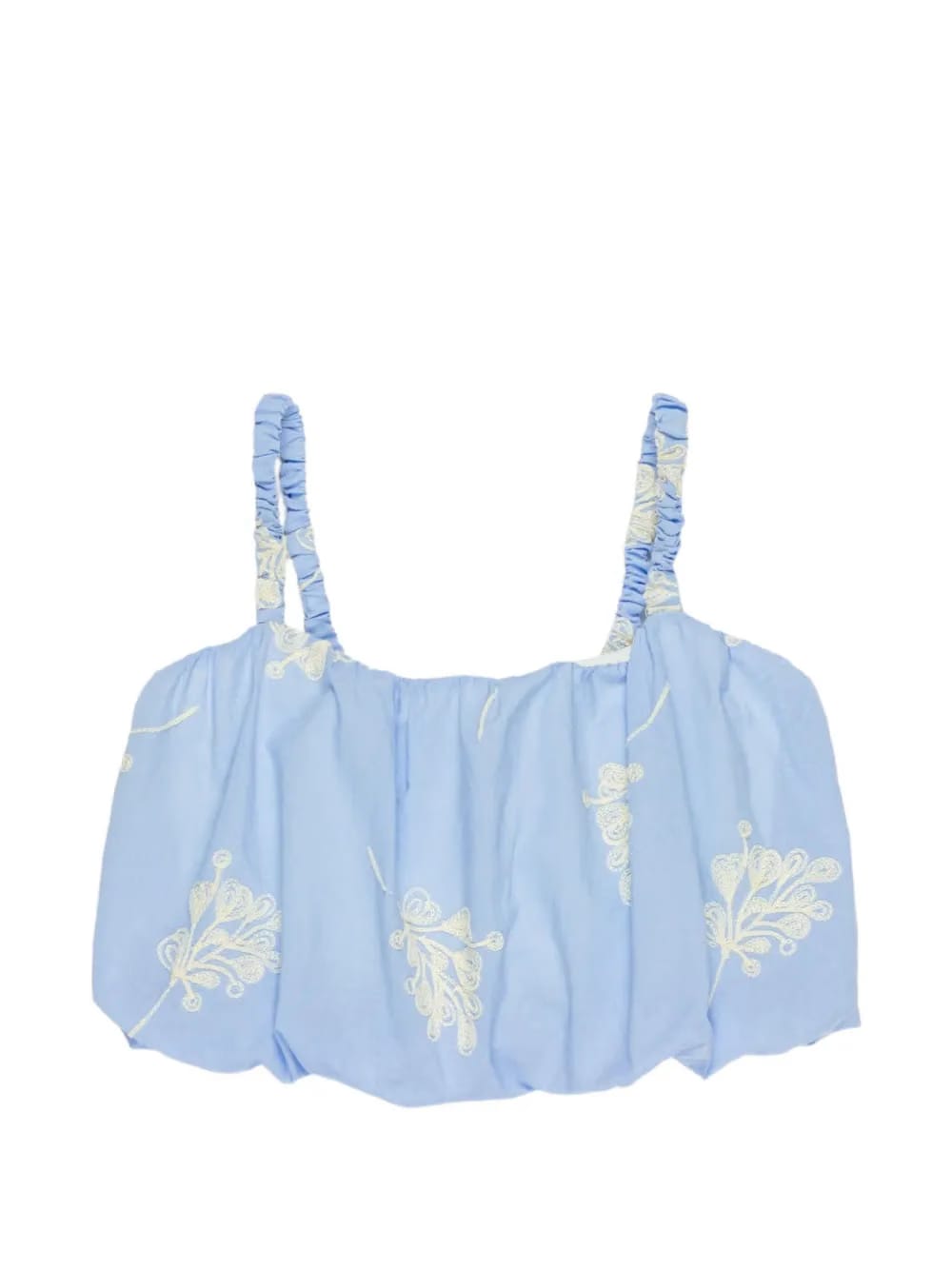 embroidered strap top