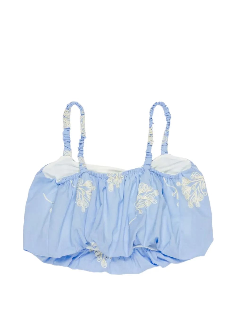 embroidered strap top