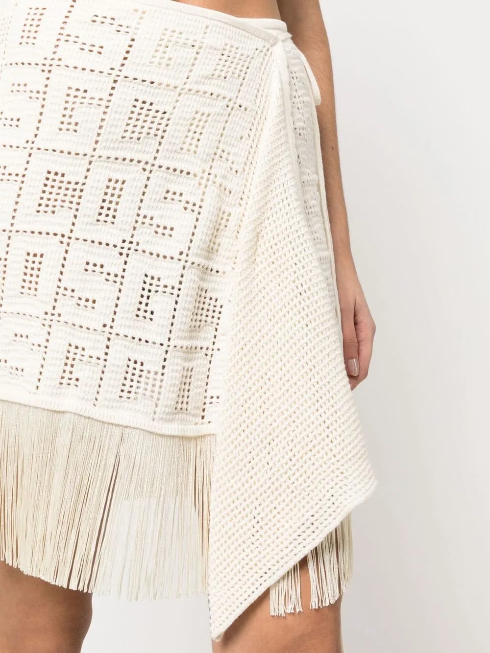 crochet-monogram mini skirt