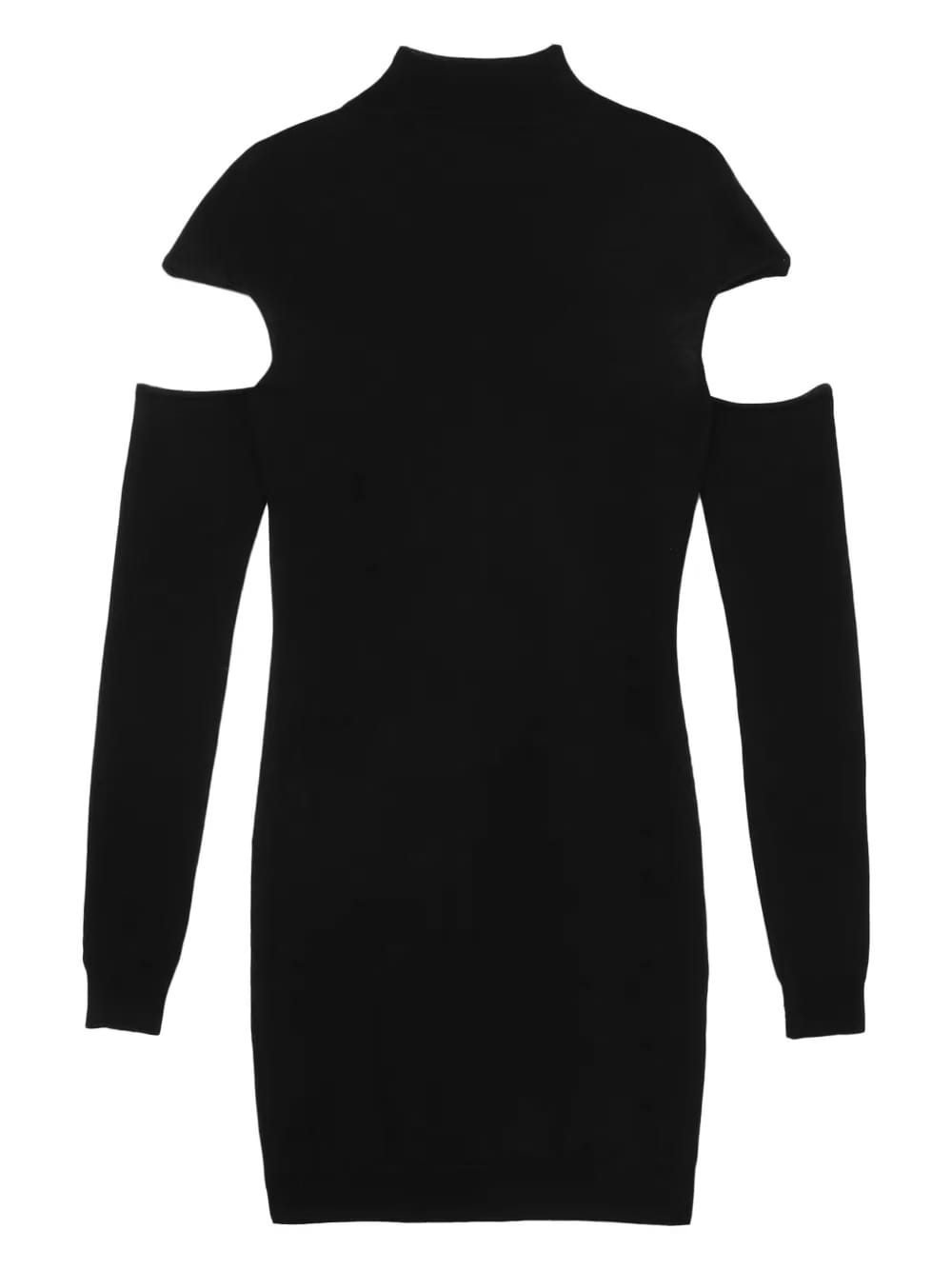 cut-out twisted wool minidress