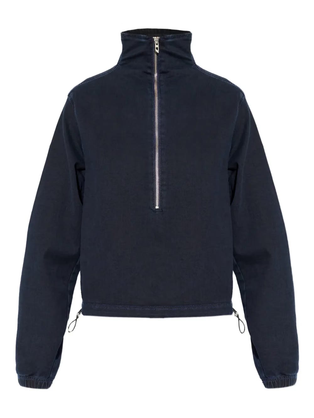 zip funnel-neck sweater