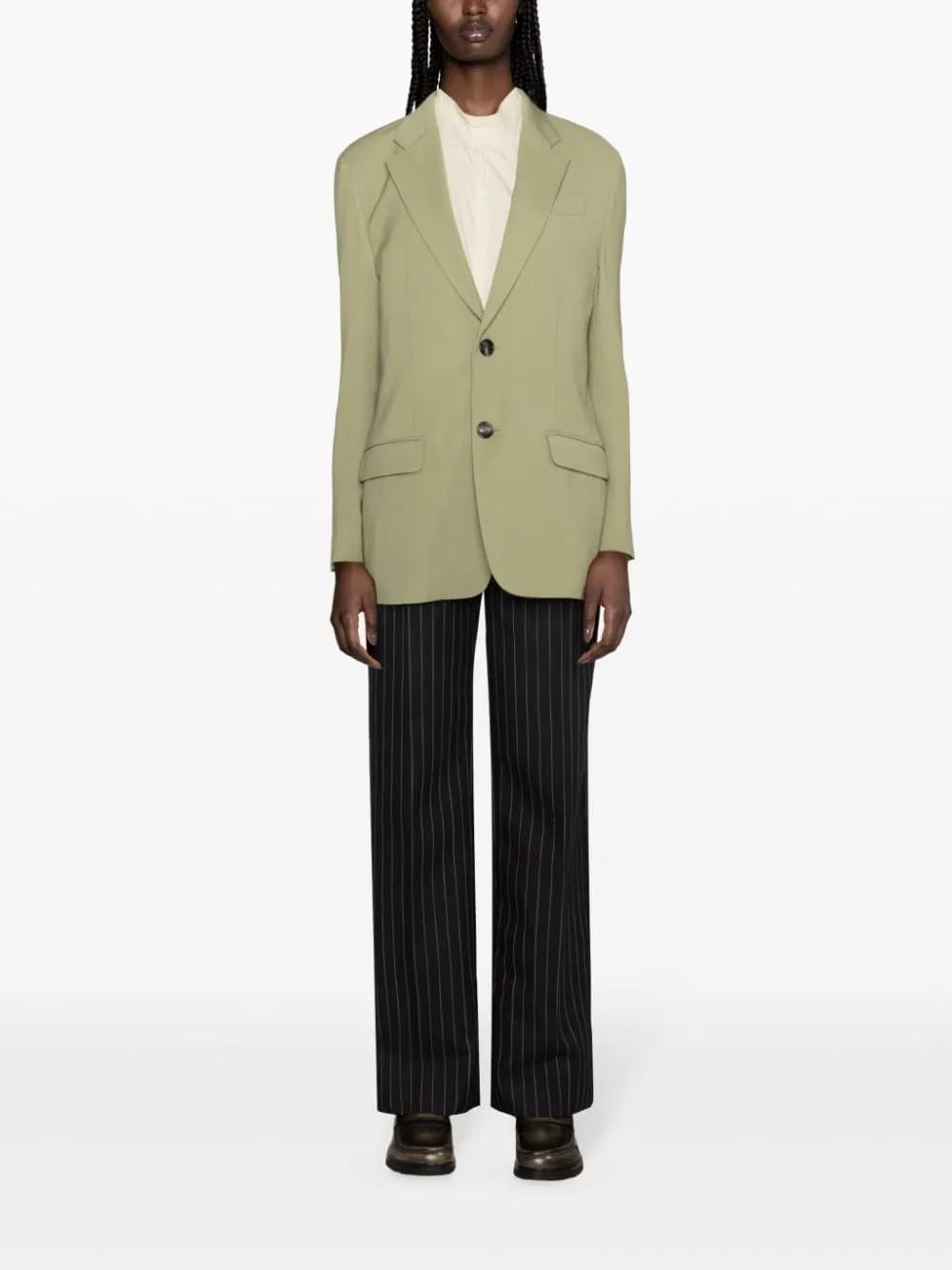 single-breasted textured blazer