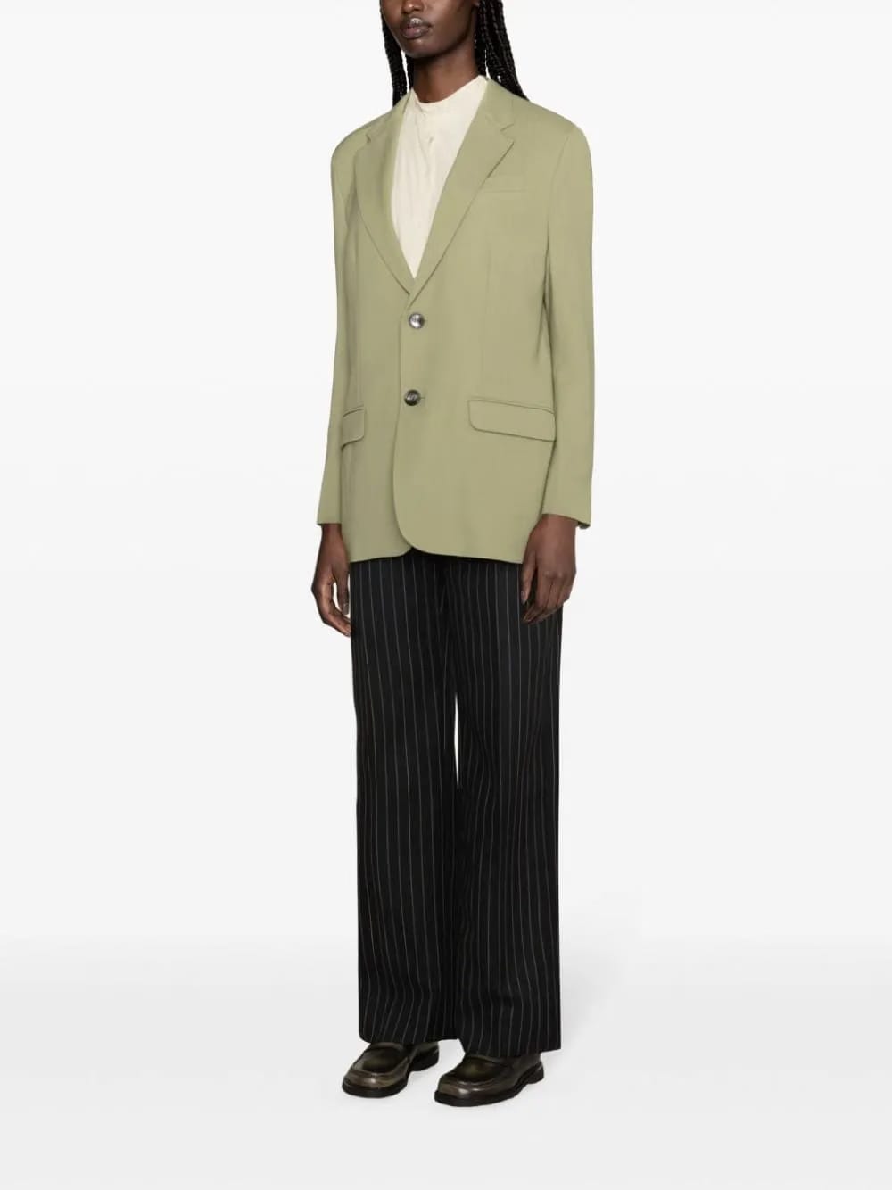single-breasted textured blazer