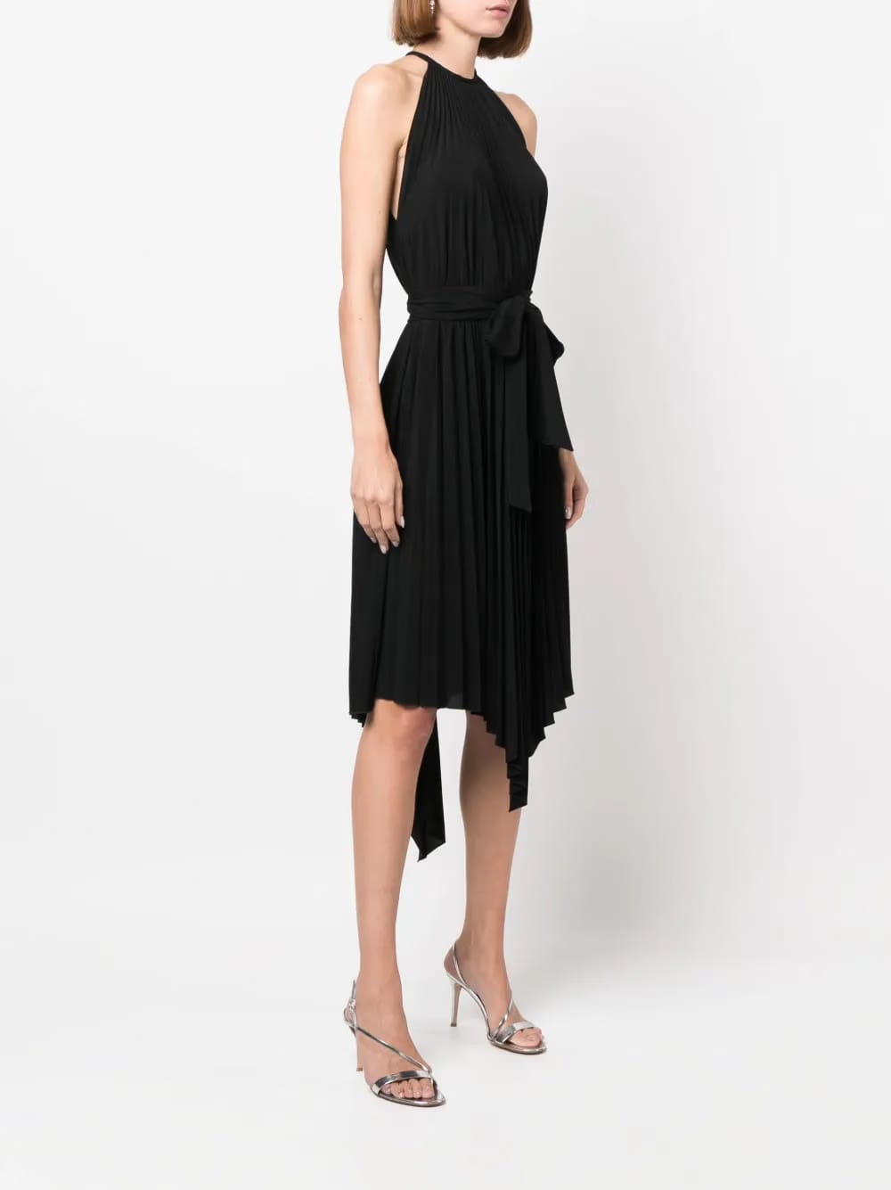 asymmetric pleated dress