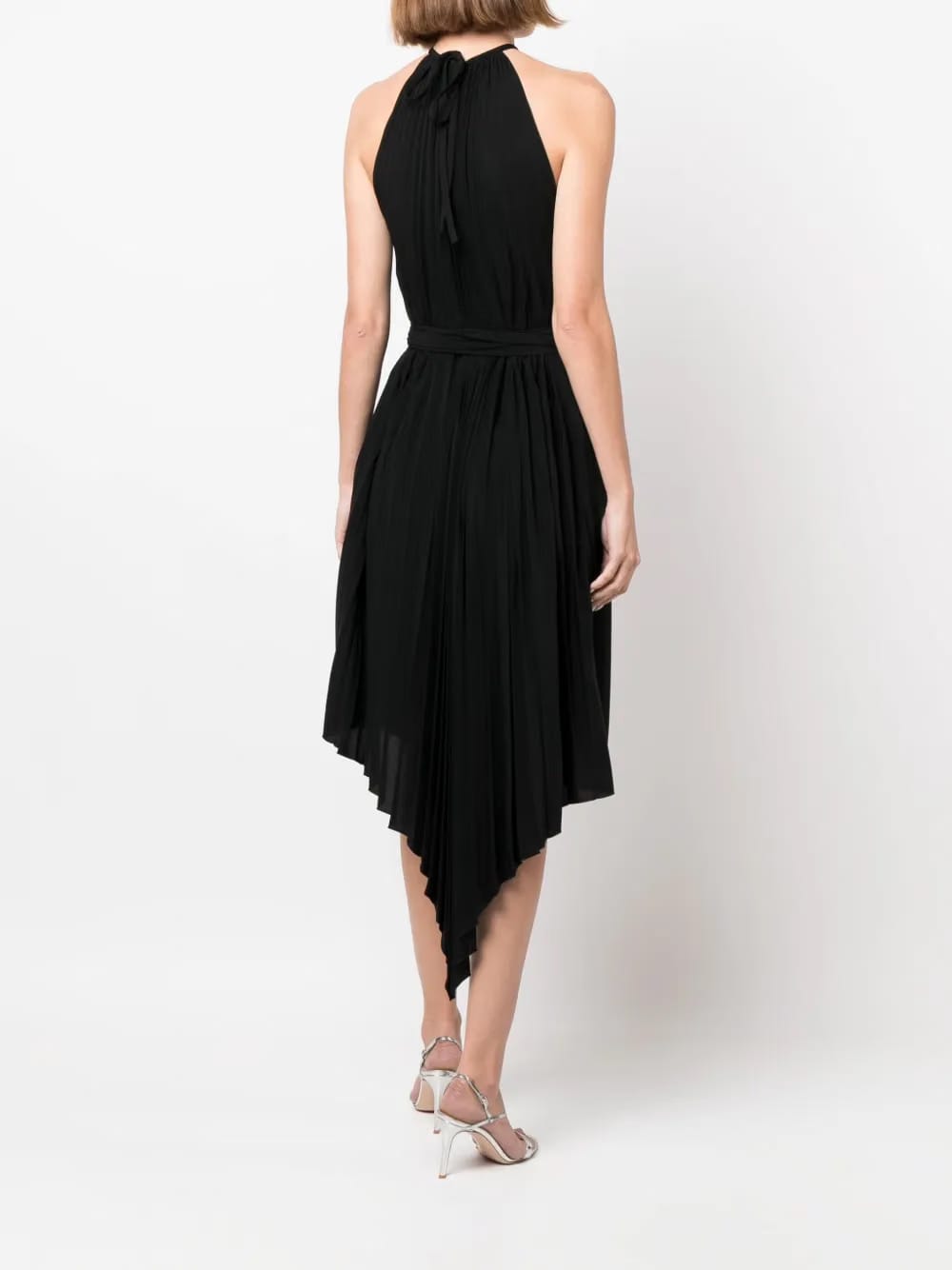 asymmetric pleated dress