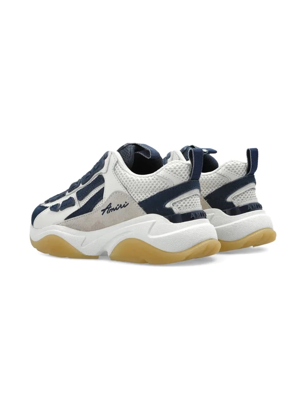 Bone Runner skeleton-detail mesh sneakers