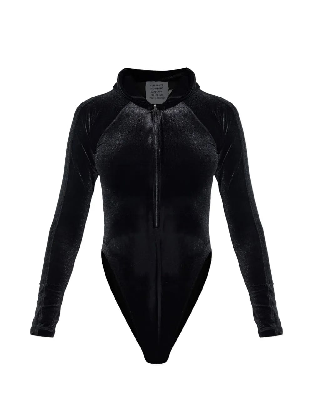 zip-fastening hooded bodysuit