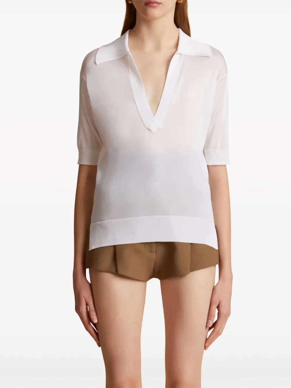 The Julita V-neck polo top