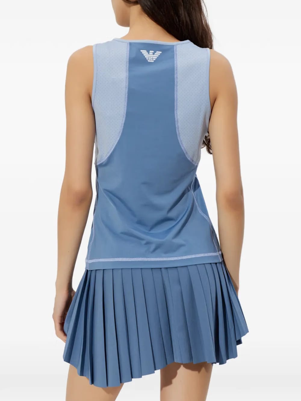 perforated-detail sleeveless tank top