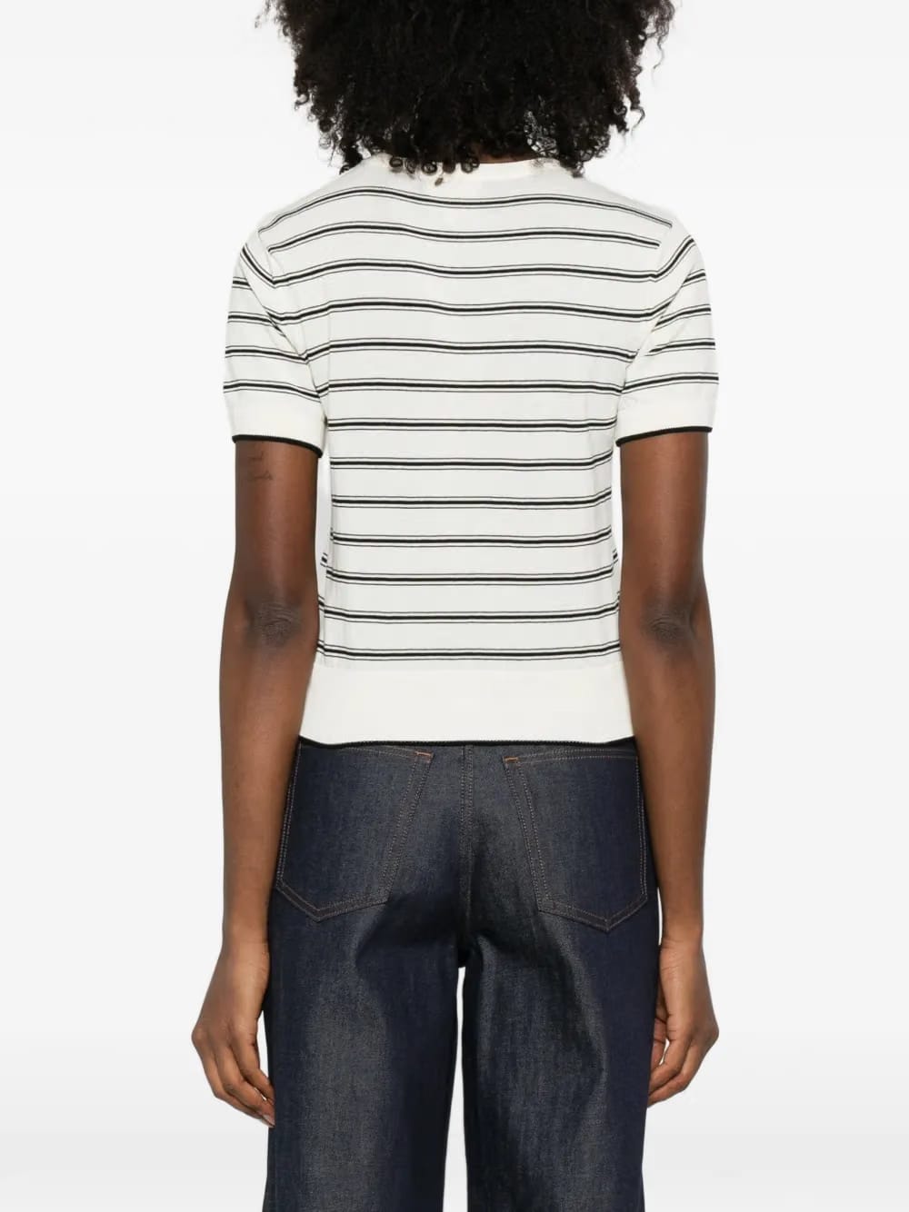 striped-pattern short-sleeve T-Shirt