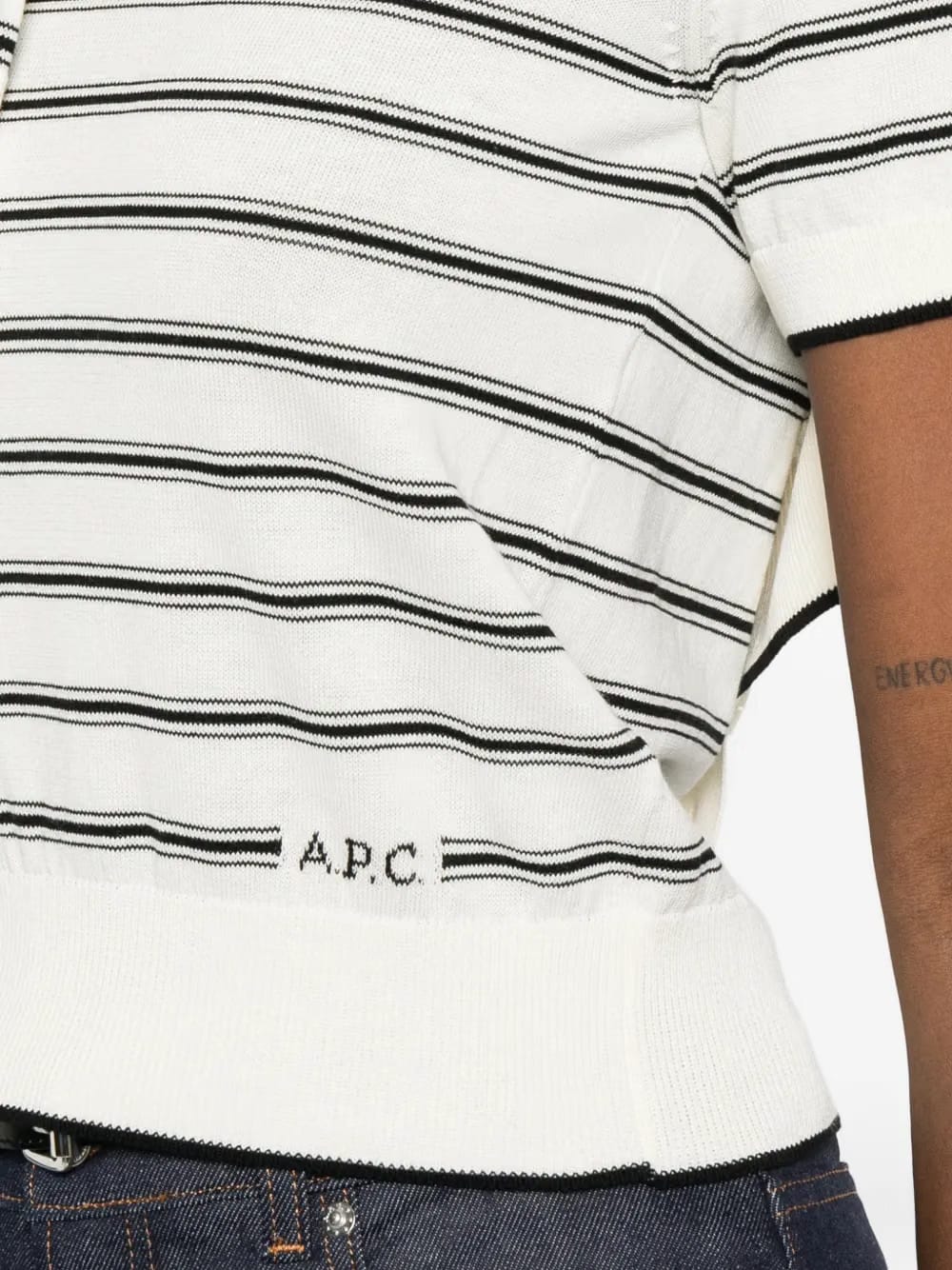 striped-pattern short-sleeve T-Shirt