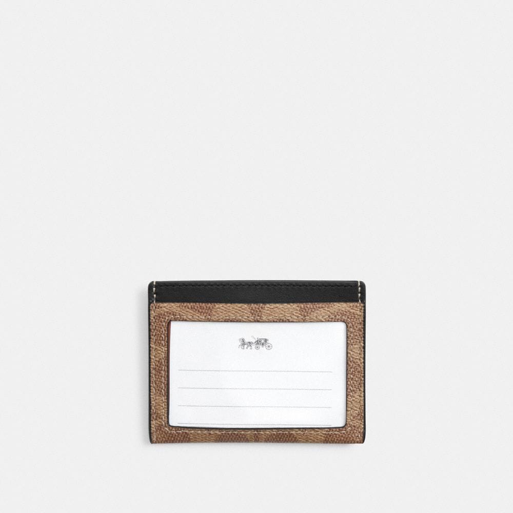 Slim Id Card Case In Signature Canvas