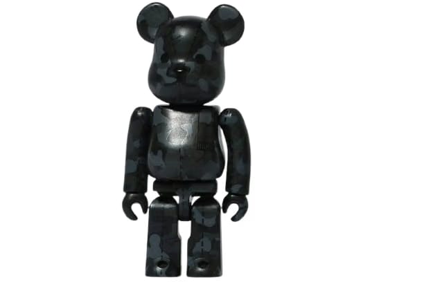 Bearbrick A Bathing Ape 28th Anniversary Camo #1 100% Black/Grey