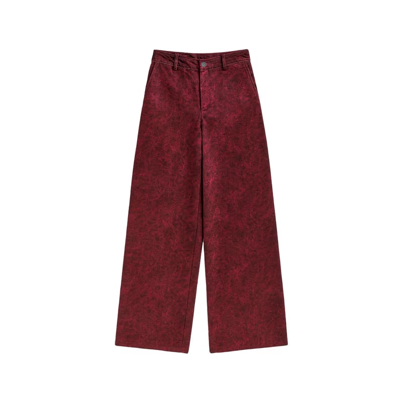 Maroon Suede Pants