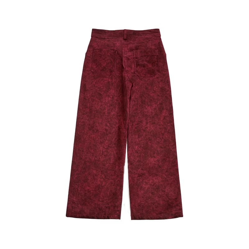 Maroon Suede Pants