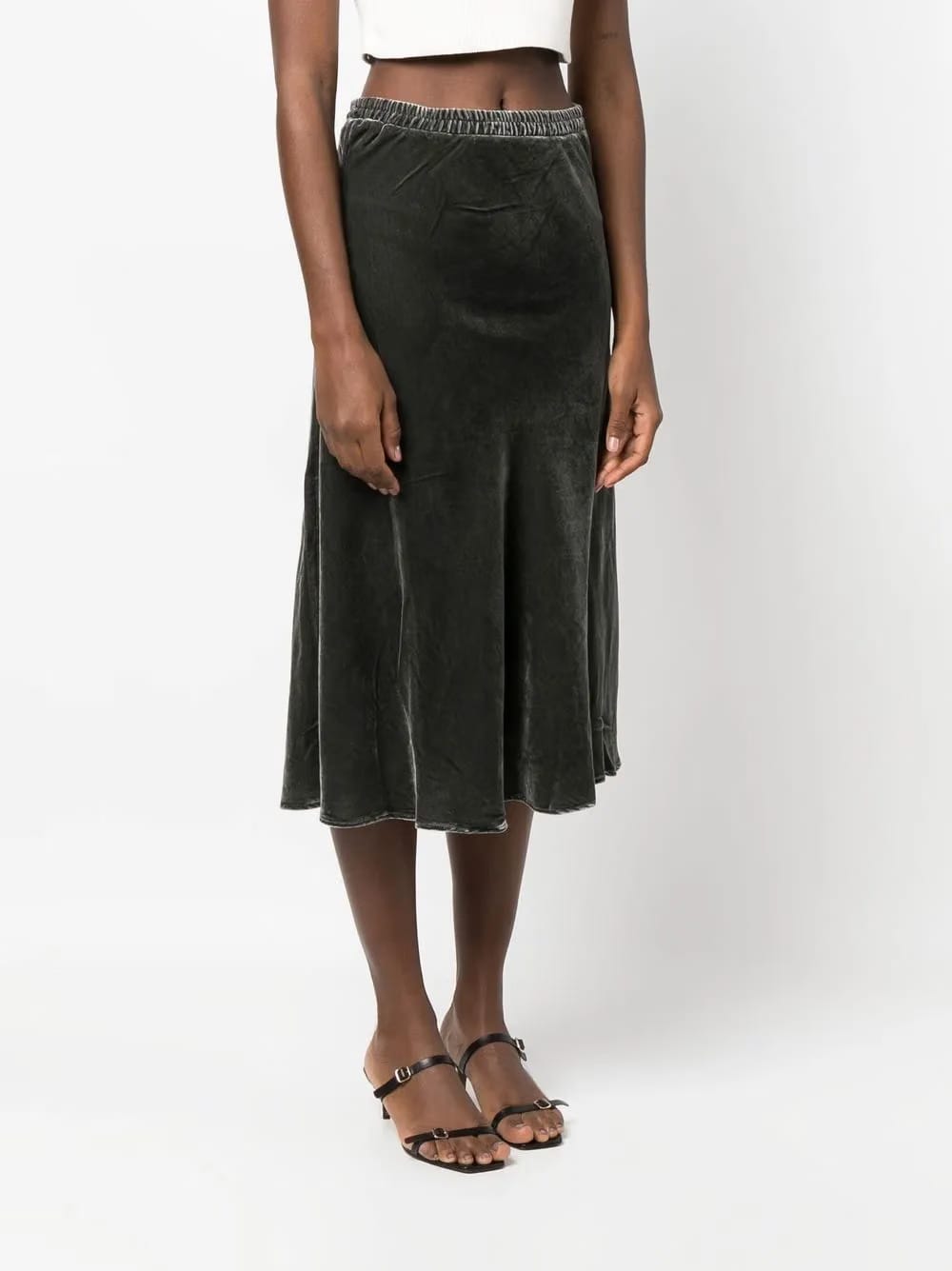 velvet maxi skirt