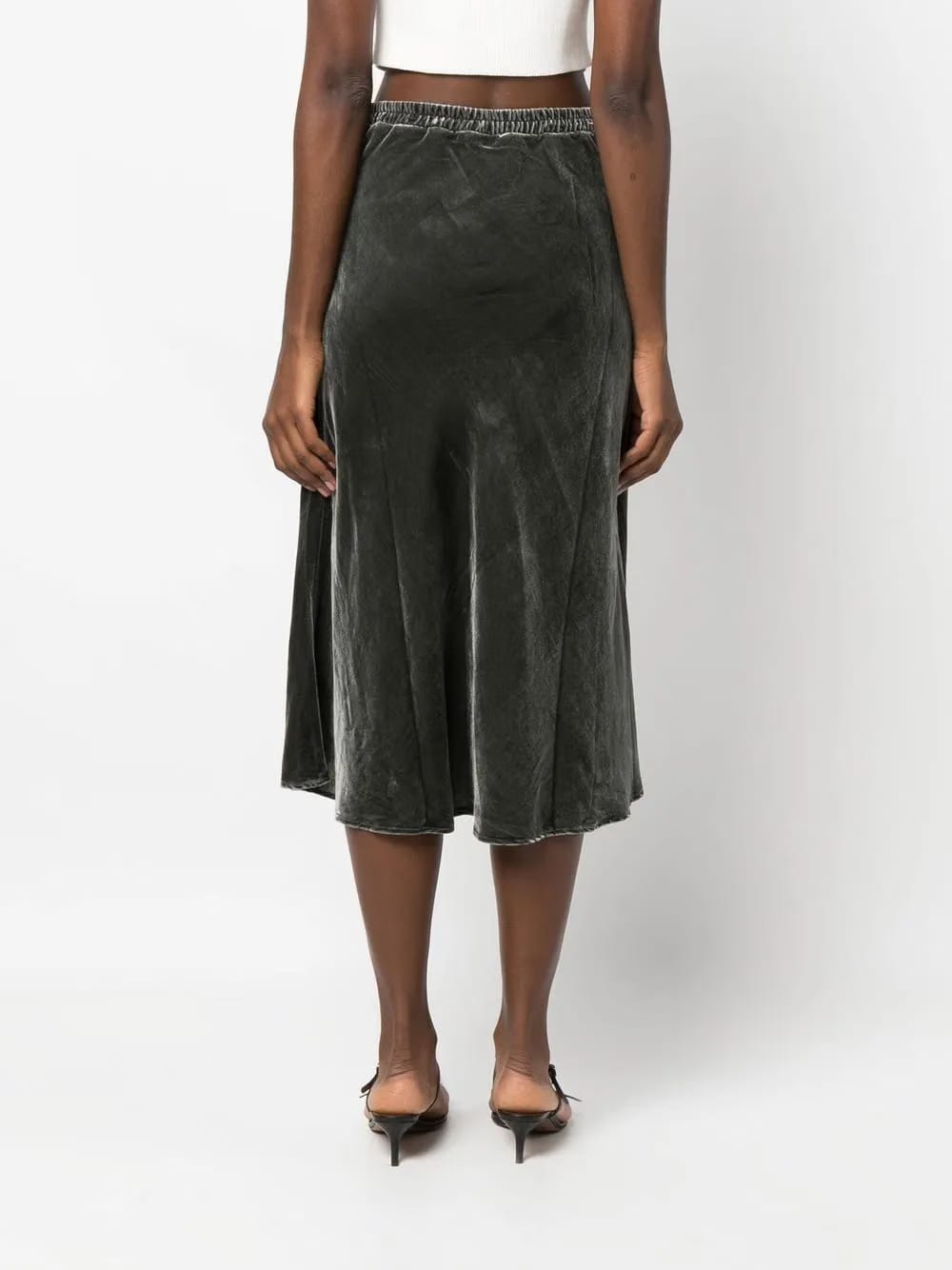 velvet maxi skirt