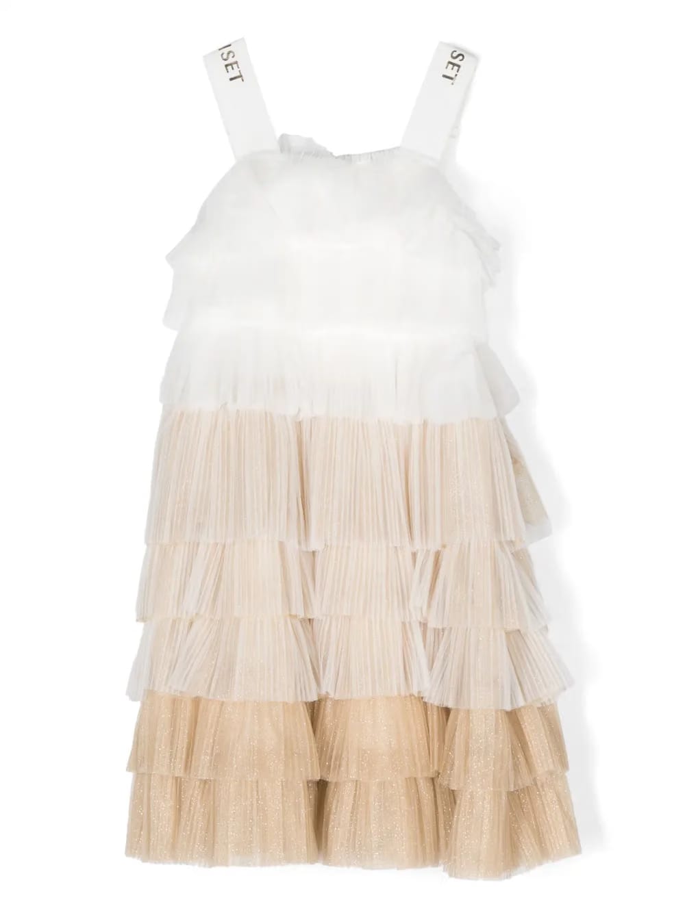 ruffled tulle dress