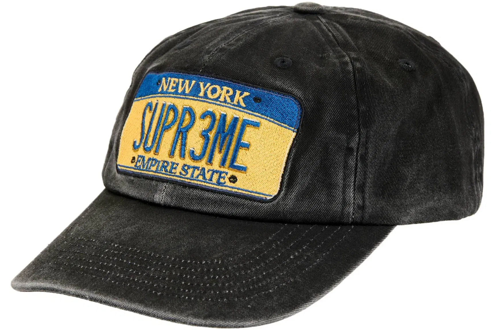 Supreme License Plate 6-Panel (FW25) Black