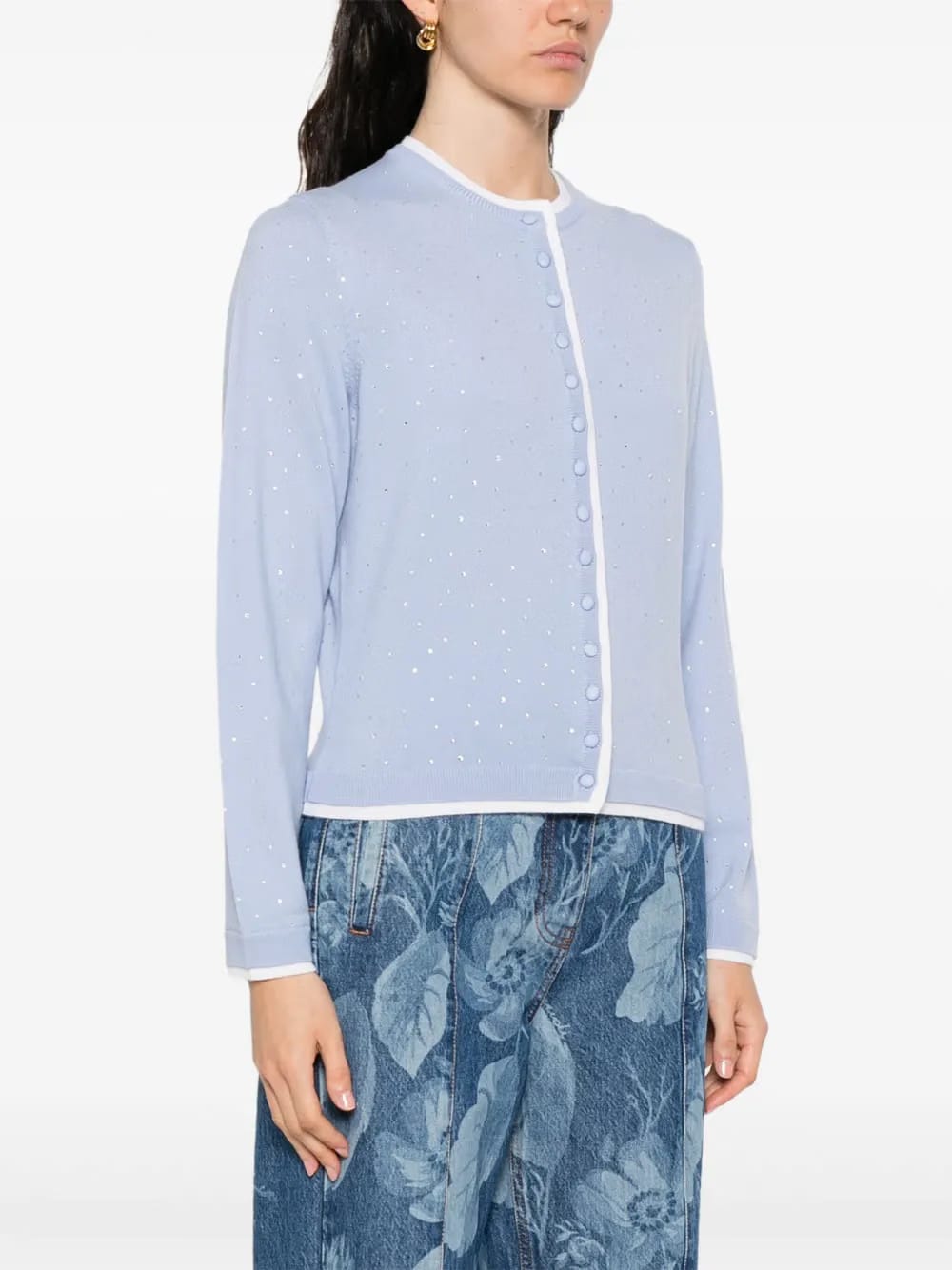 rhinestone-embellished cardigan