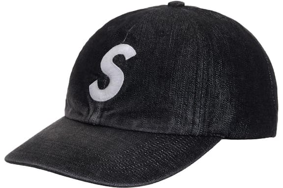 Supreme Cordura Denim S Logo 6-Panel Black