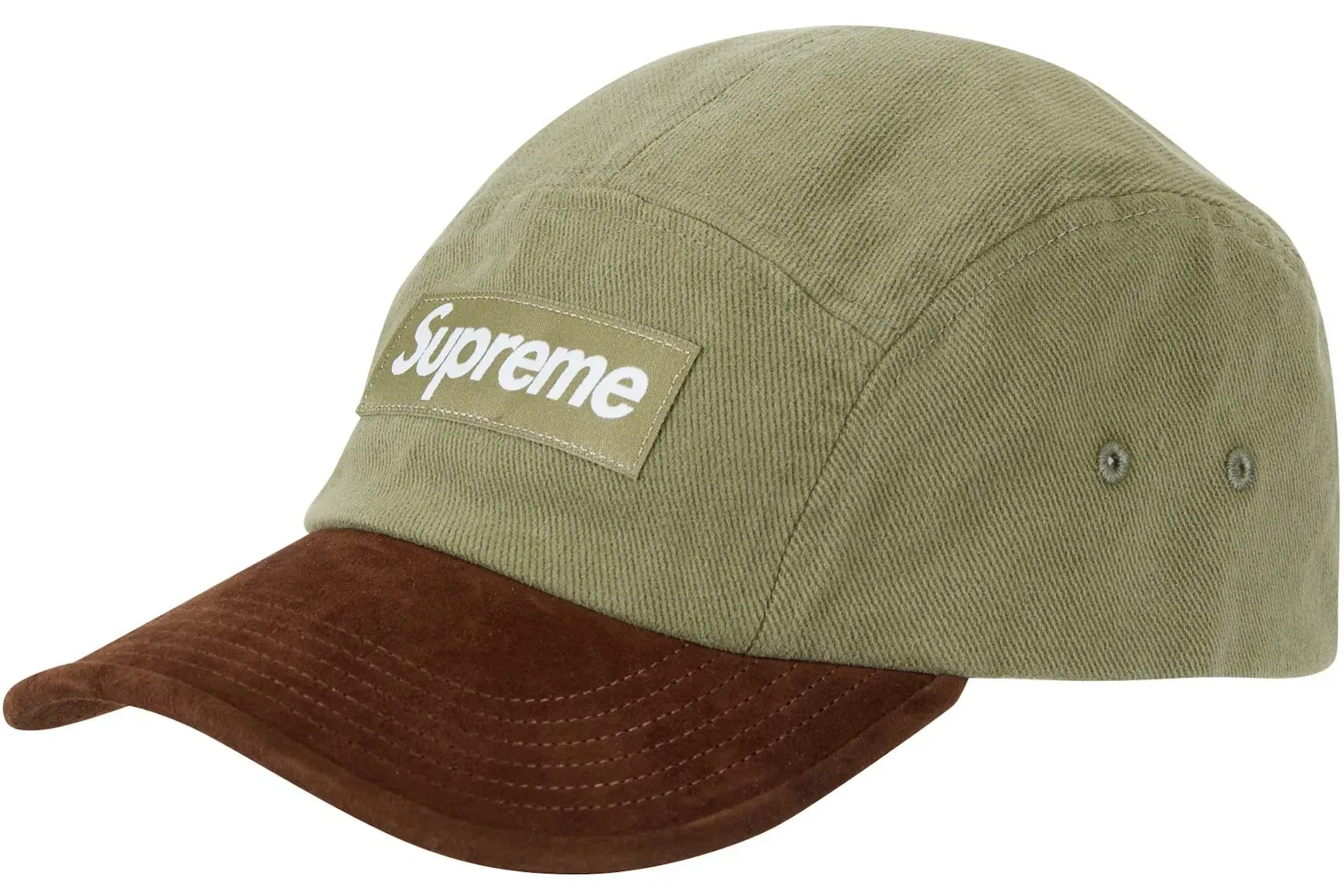Supreme Suede Visor Camp Cap Light Olive