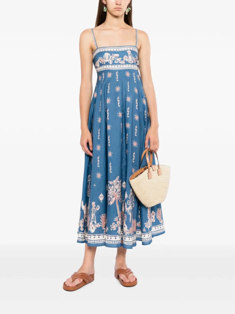 Acacia printed midi dress