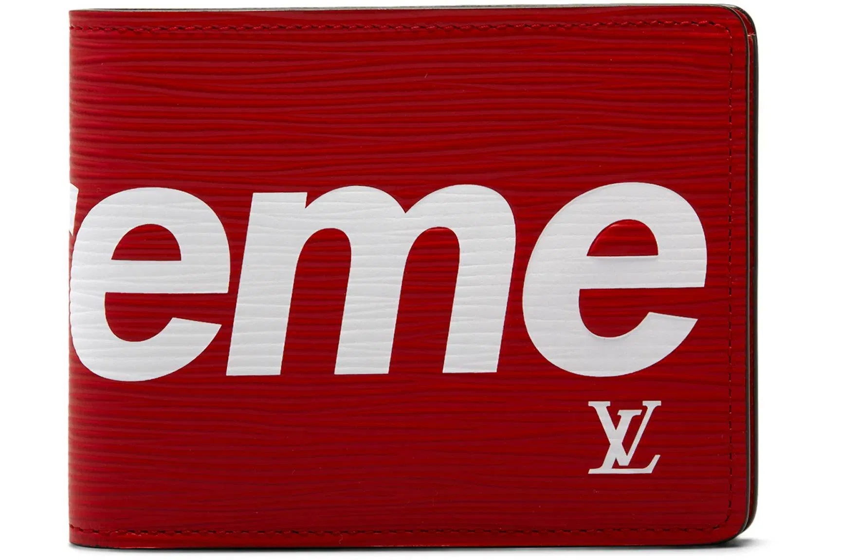 Louis Vuitton x Supreme Slender Wallet Epi Red