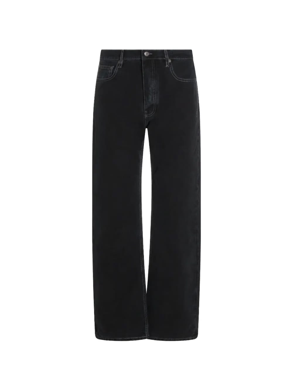logo patch denim trousers
