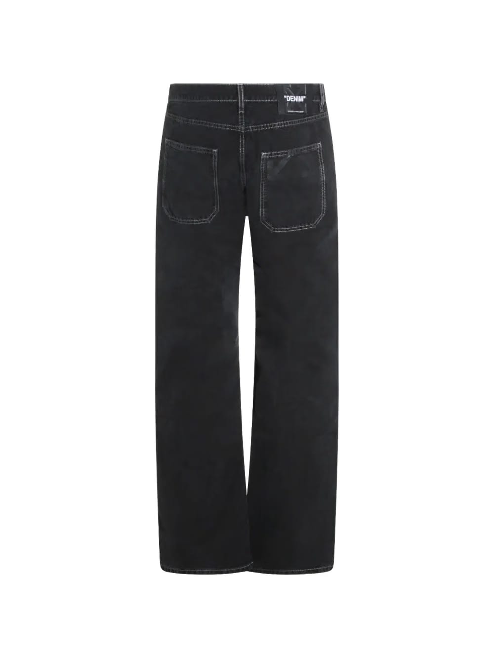 logo patch denim trousers