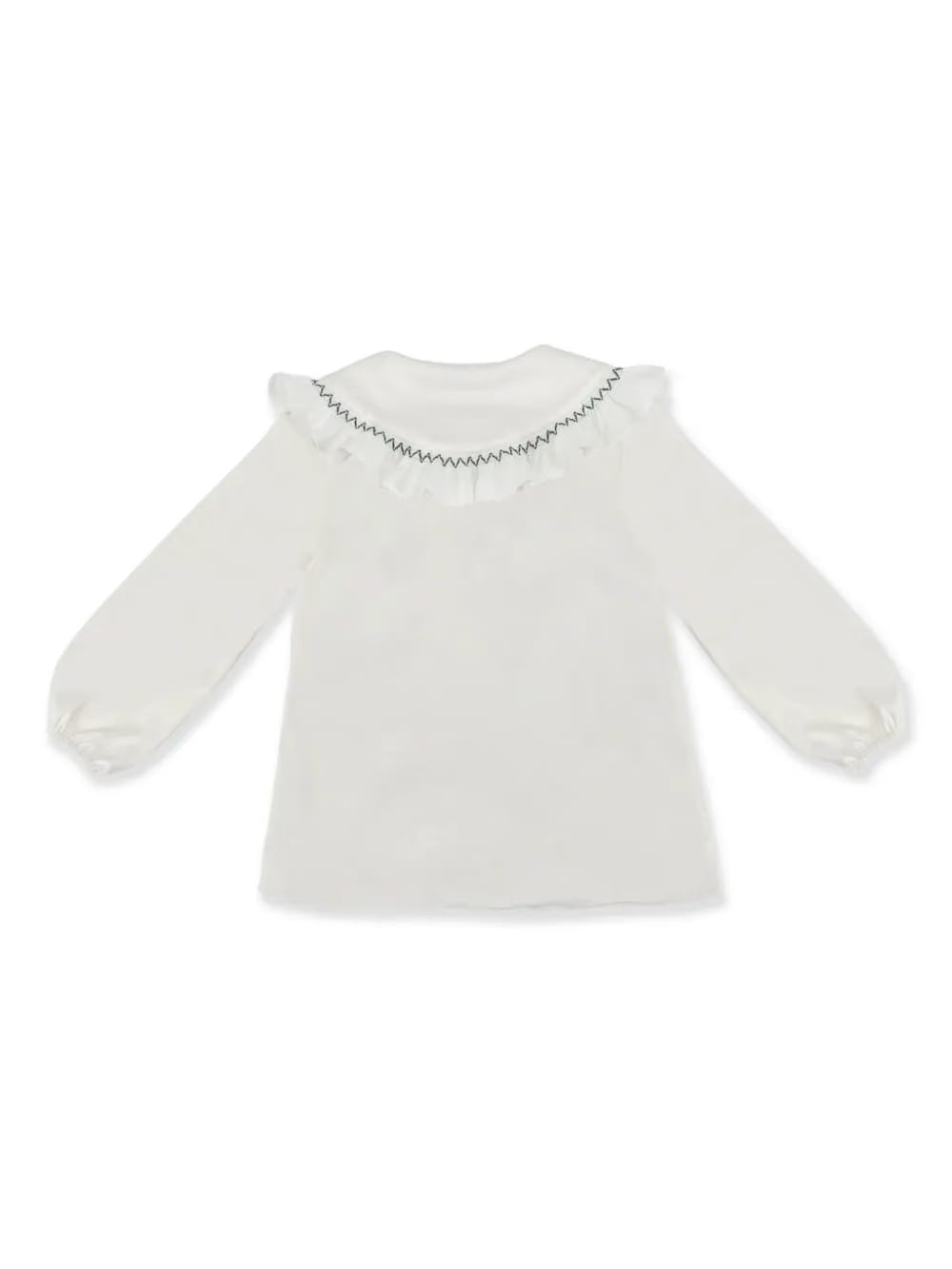 smock-embroidery polo top