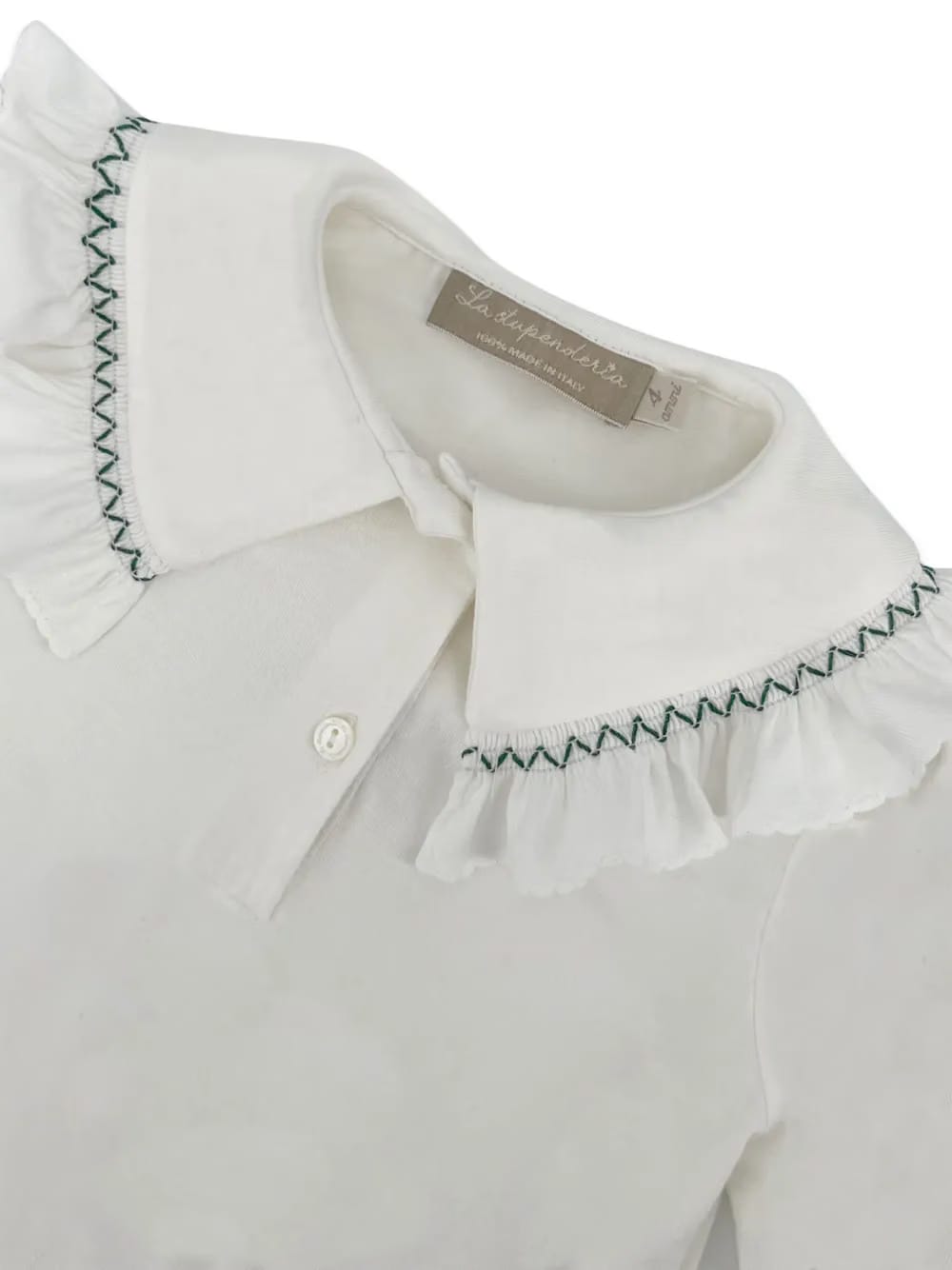 smock-embroidery polo top