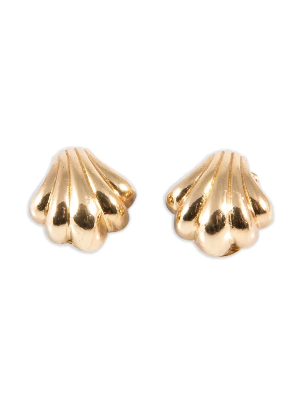 1990s shell clip-on earrings