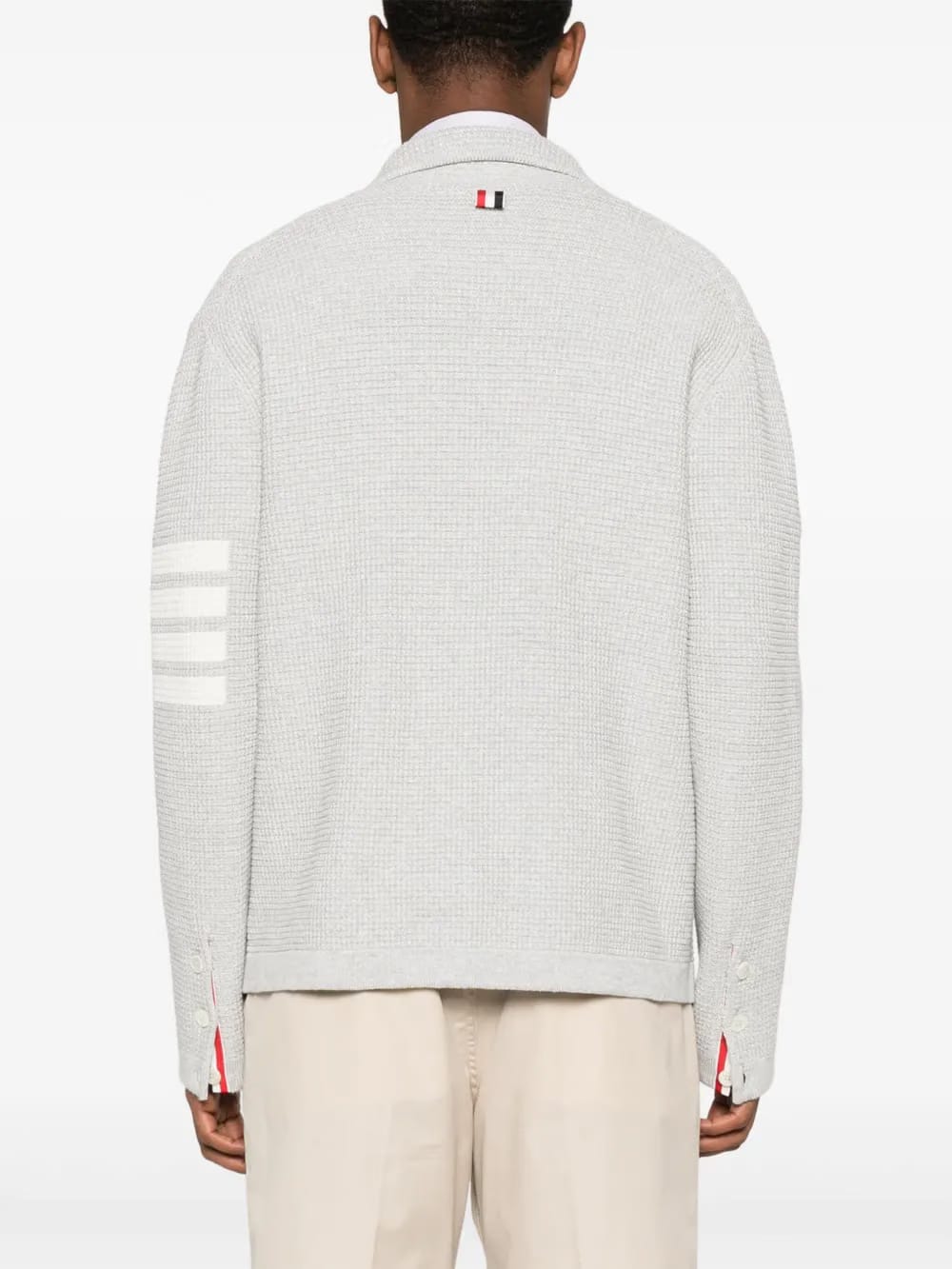 notched-lapels drop-shoulder cardigan