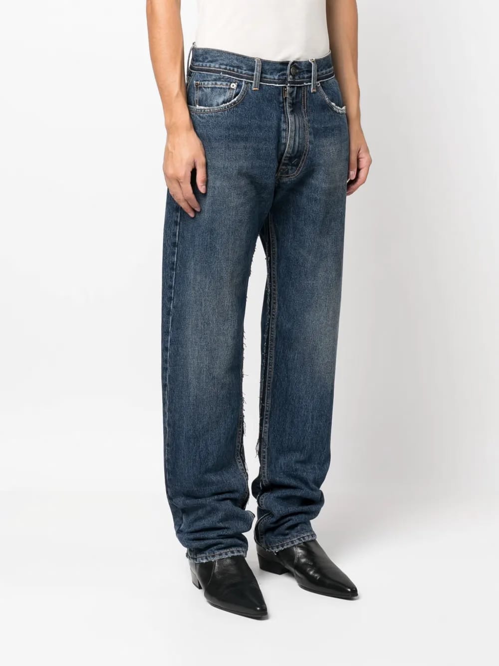 x Pendleton yoke-detail tapered jeans