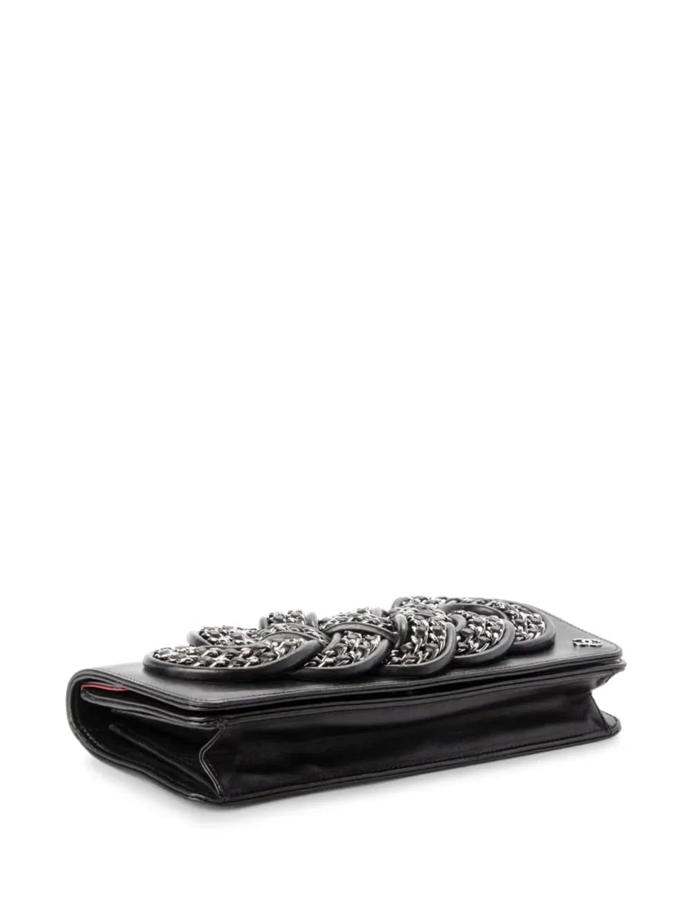 2008 chain-link leather clutch bag