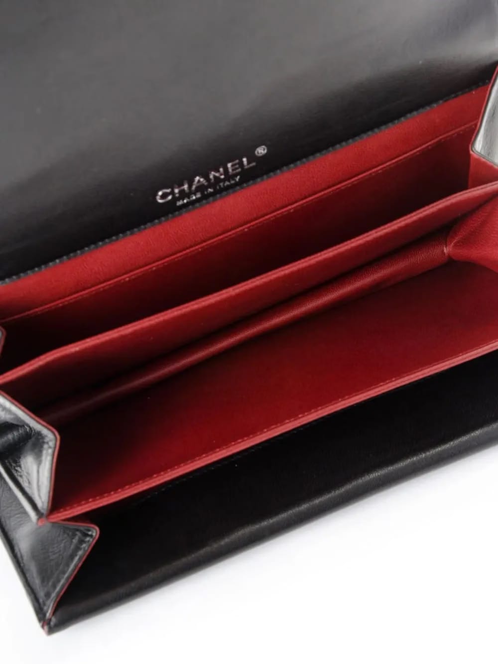 2008 chain-link leather clutch bag