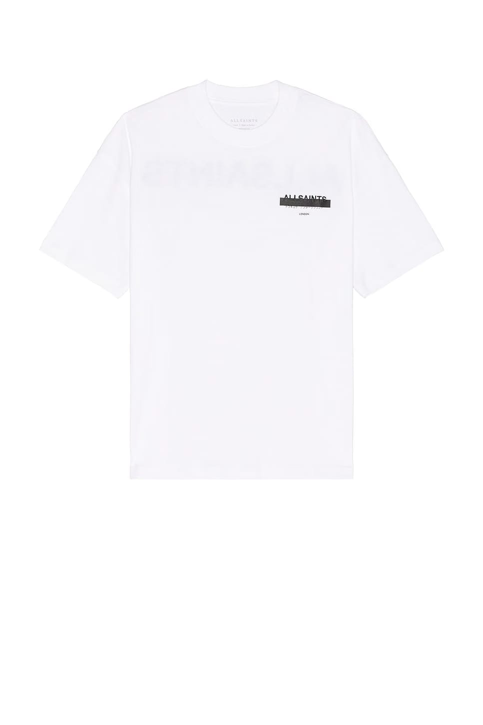 ALL SAINTS REDACT SS CREW ASHEN WHITE TSHIRT