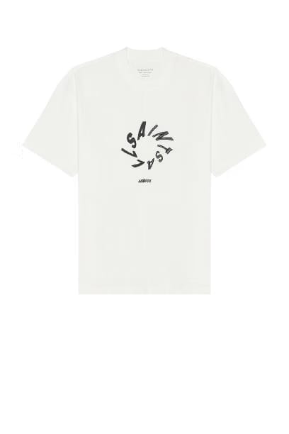 ALL SAINTS HALO SS CREW CHALK WHITE TSHIRT